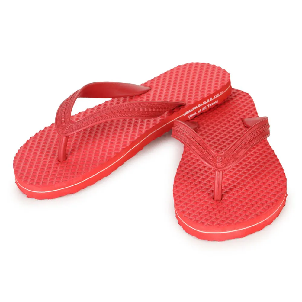 A-HA Casual Red Flip Flop For Men HEALTH-1 By Liberty