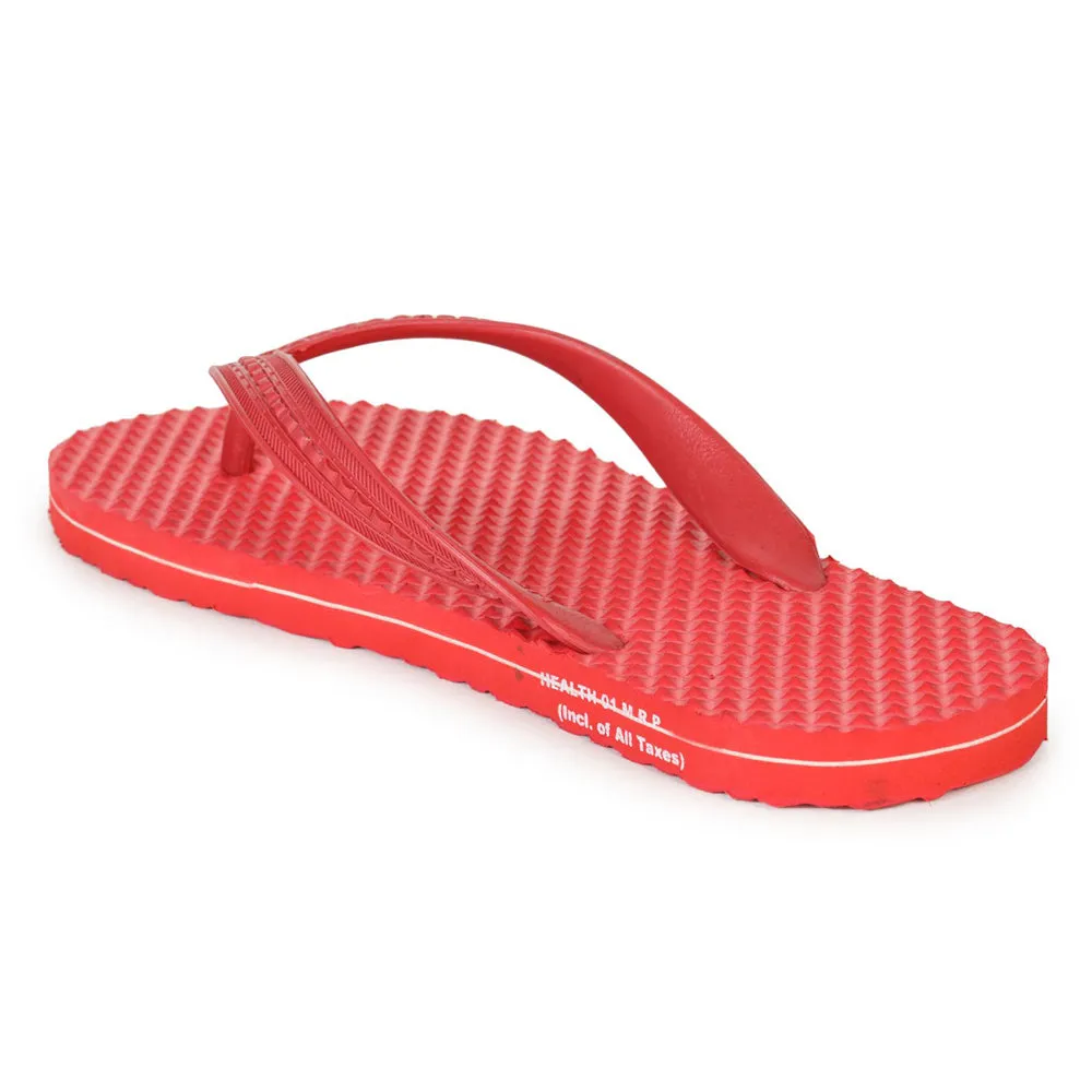 A-HA Casual Red Flip Flop For Men HEALTH-1 By Liberty