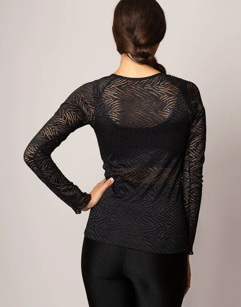 Adagio Long Sleeve Top Black