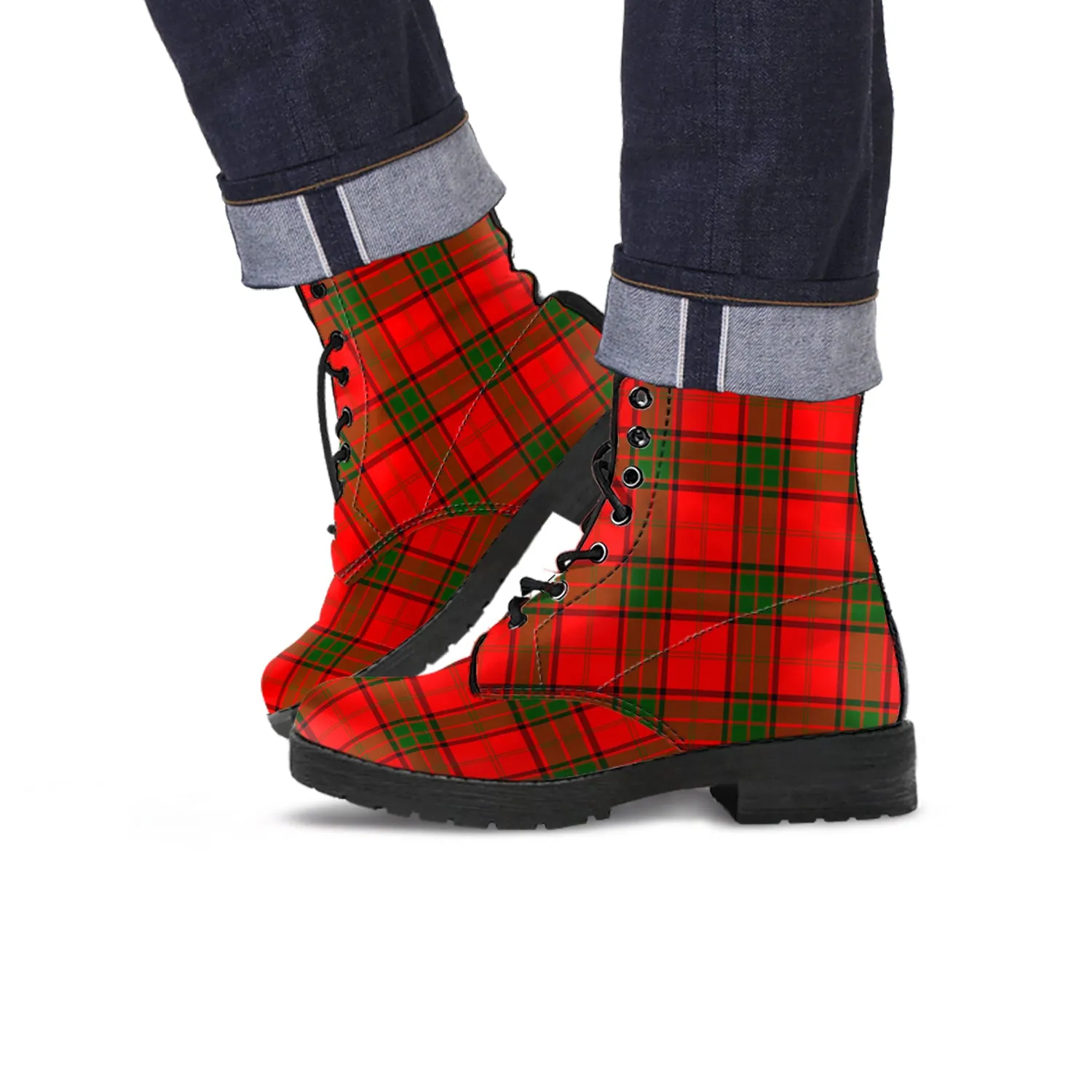 Adair Tartan Leather Boots