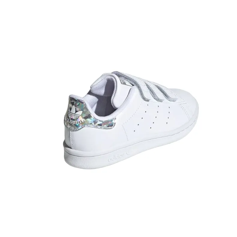 Adidas Originals scarpa sneakers da bambina Stan Smith CF I EE8485 bianco