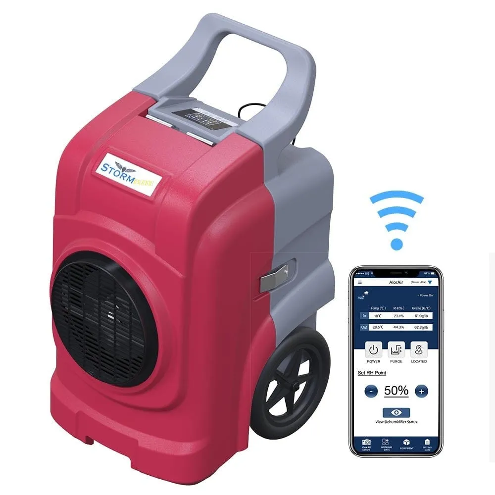 AlorAir® 270 Pints Smart Wi-Fi Commercial Dehumidifiers with Pump & Drain Hose for Large Room or Basements | Storm Elite