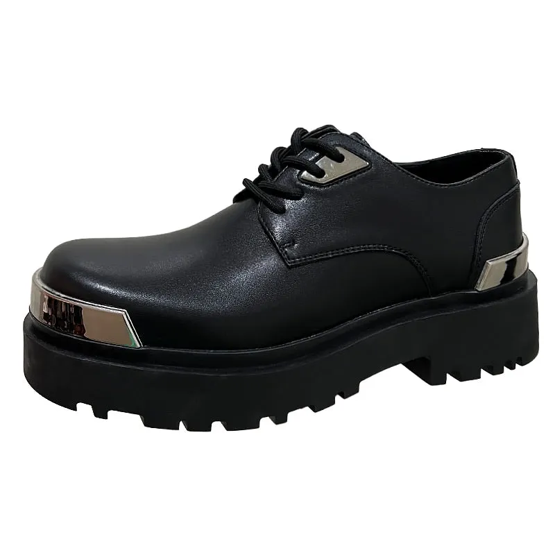 Amozae- Gugi Metal Plate Derby Shoes