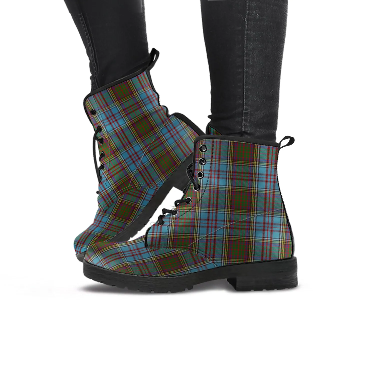 Anderson Tartan Leather Boots