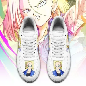 Android 18 Air Sneakers Custom Anime Dragon Ball Shoes Simple Style