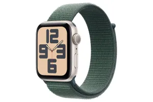 Apple Watch SE GPS | 44mm | Starlight Aluminium Case with Lake Green Sport Loop