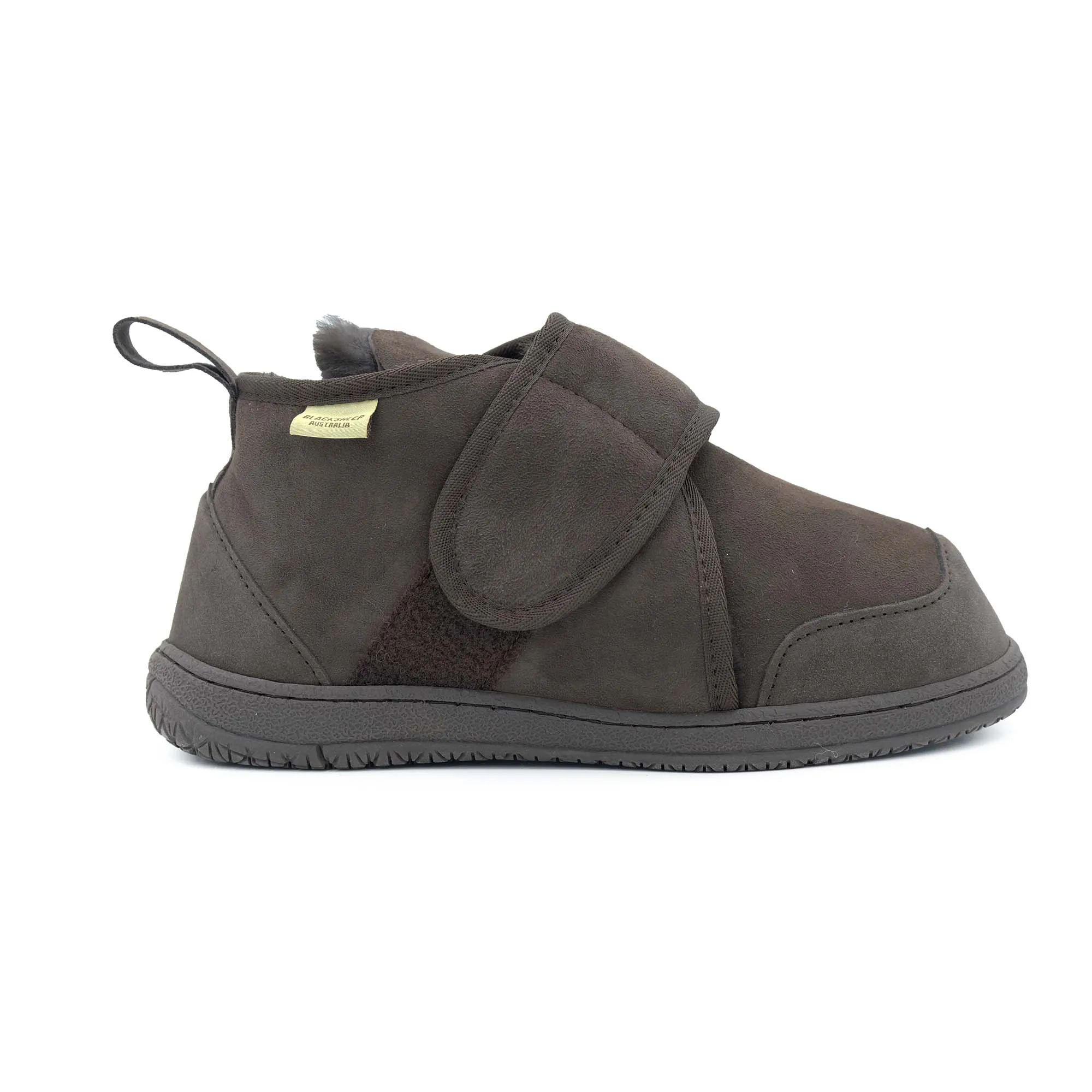 Argyle v2 - Hook & Loop Strap Medical Sheepskin Boot - Black Sheep Australia Healthcare Range