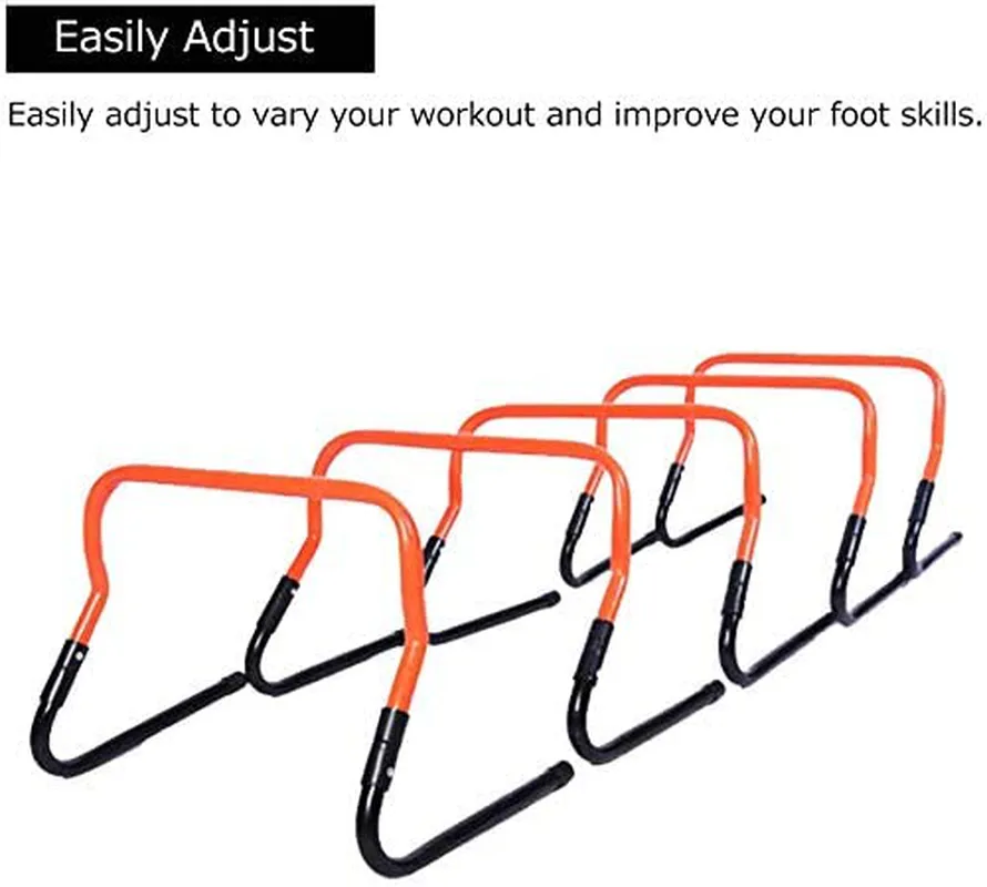 ASENVER Adjustable Height Hurdle Agility Training Hurdle Set of 5 Set of 10