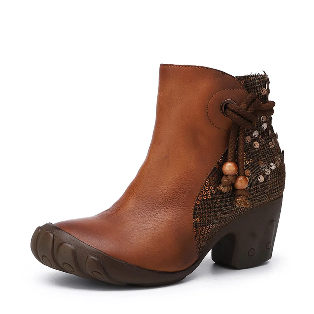 Autumn Winter Ankle Boots Five-Finger Retro Leather | Gift Shoes