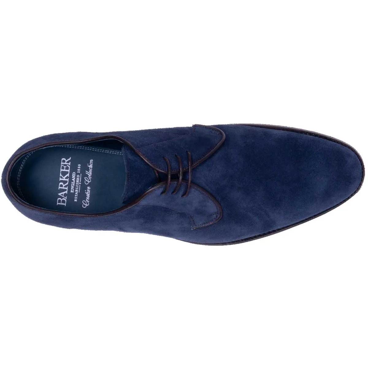 BARKER Derby Shoes - Mens - Navy Suede