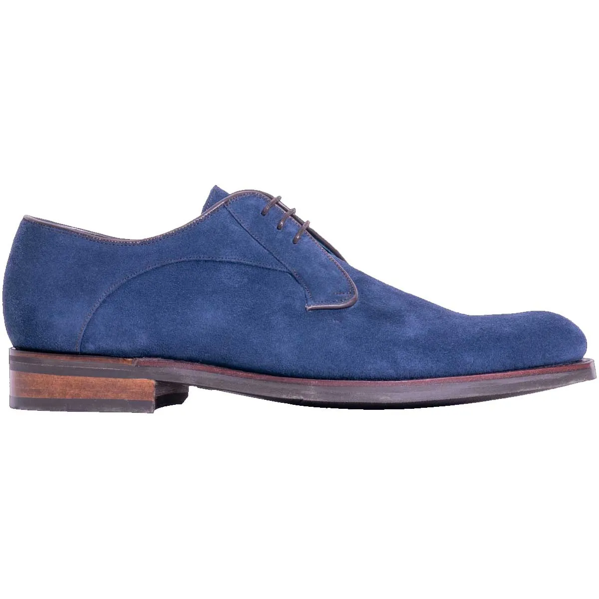 BARKER Derby Shoes - Mens - Navy Suede