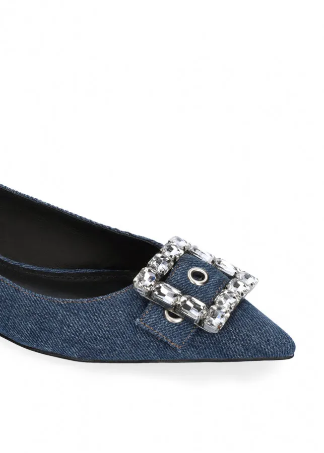 Bibi Lou Ballerinas in Denim Blue