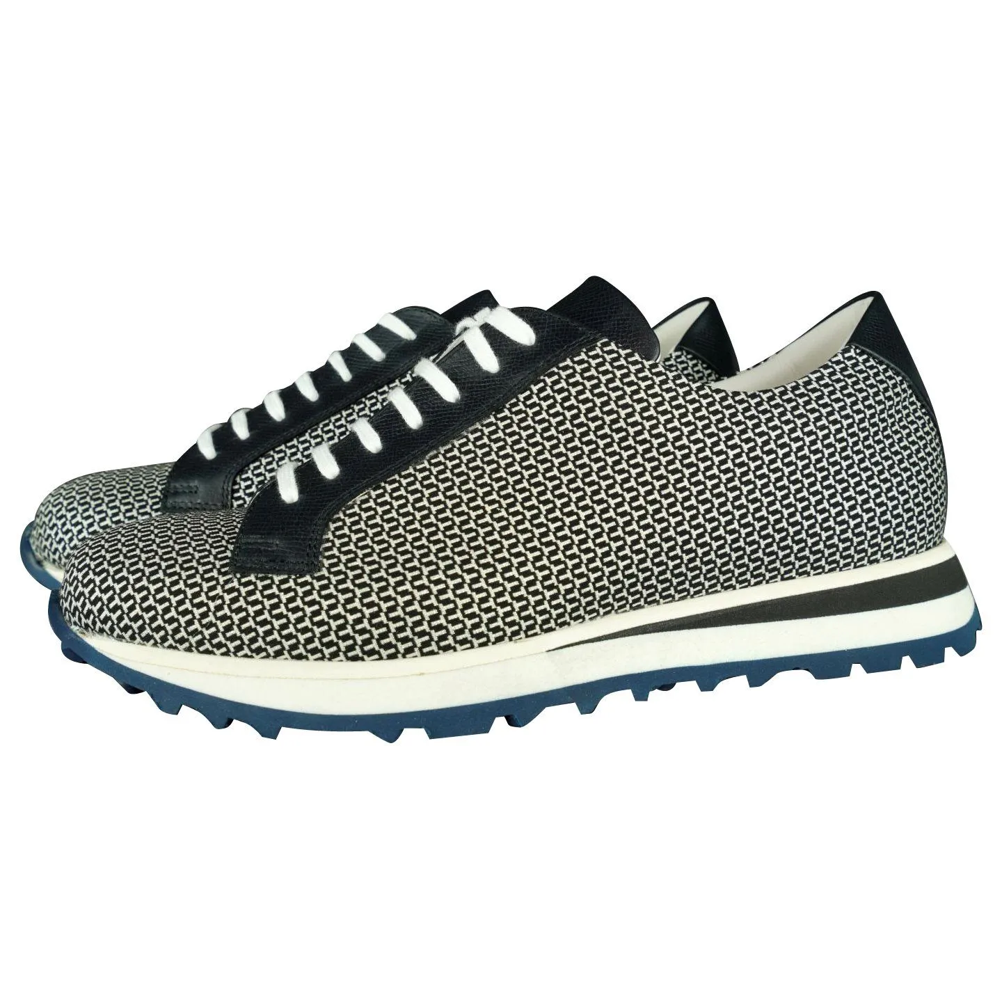 Black Croccante Luxury Sneakers