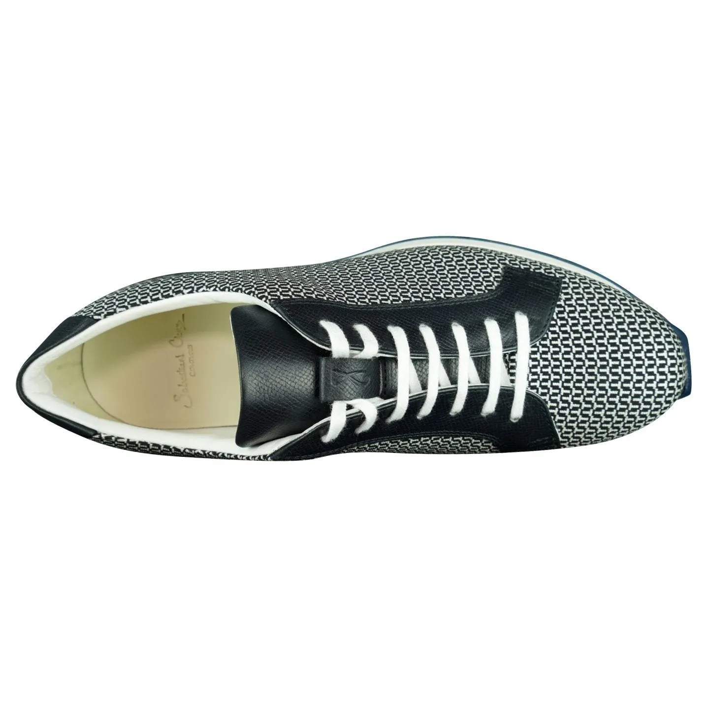 Black Croccante Luxury Sneakers