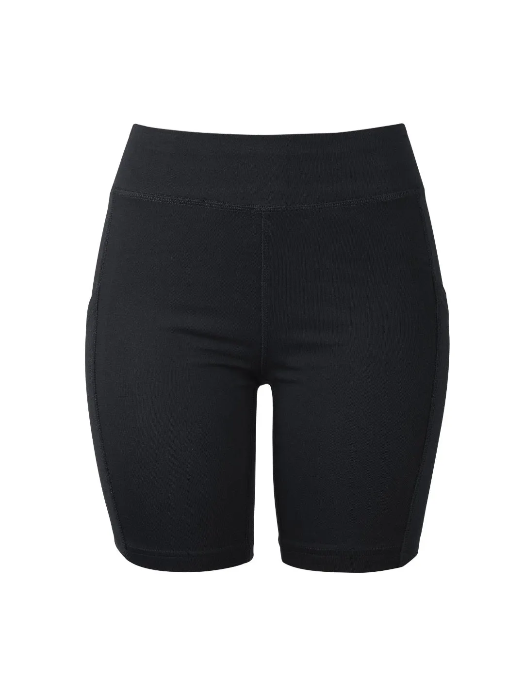 Black Ladies cotton leggings shorts with pockets