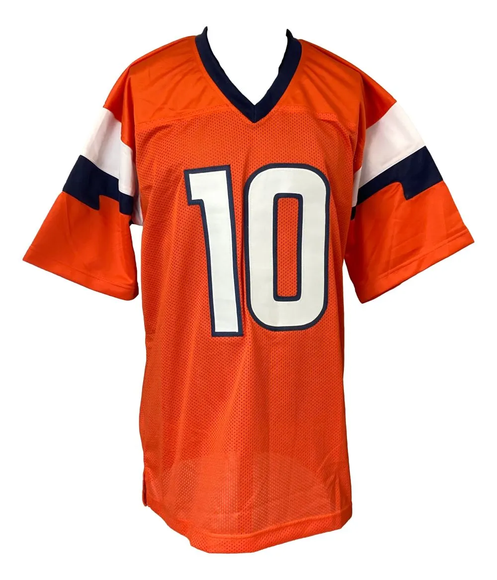 Bo Nix Denver Signed Orange Football Jersey BAS