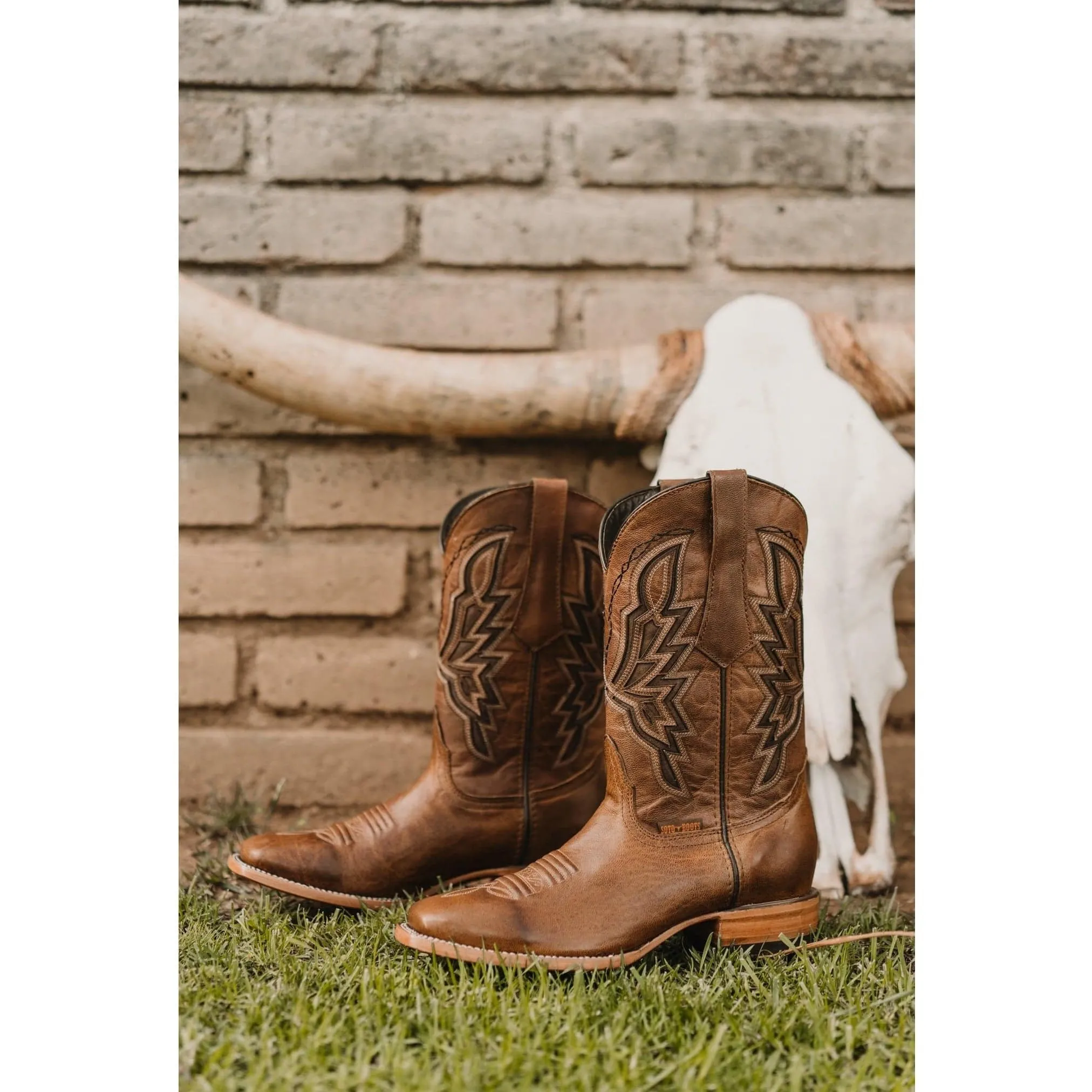 Broad Square Toe Cowboy Boots | Men's Broad Toe Boots (H50028)