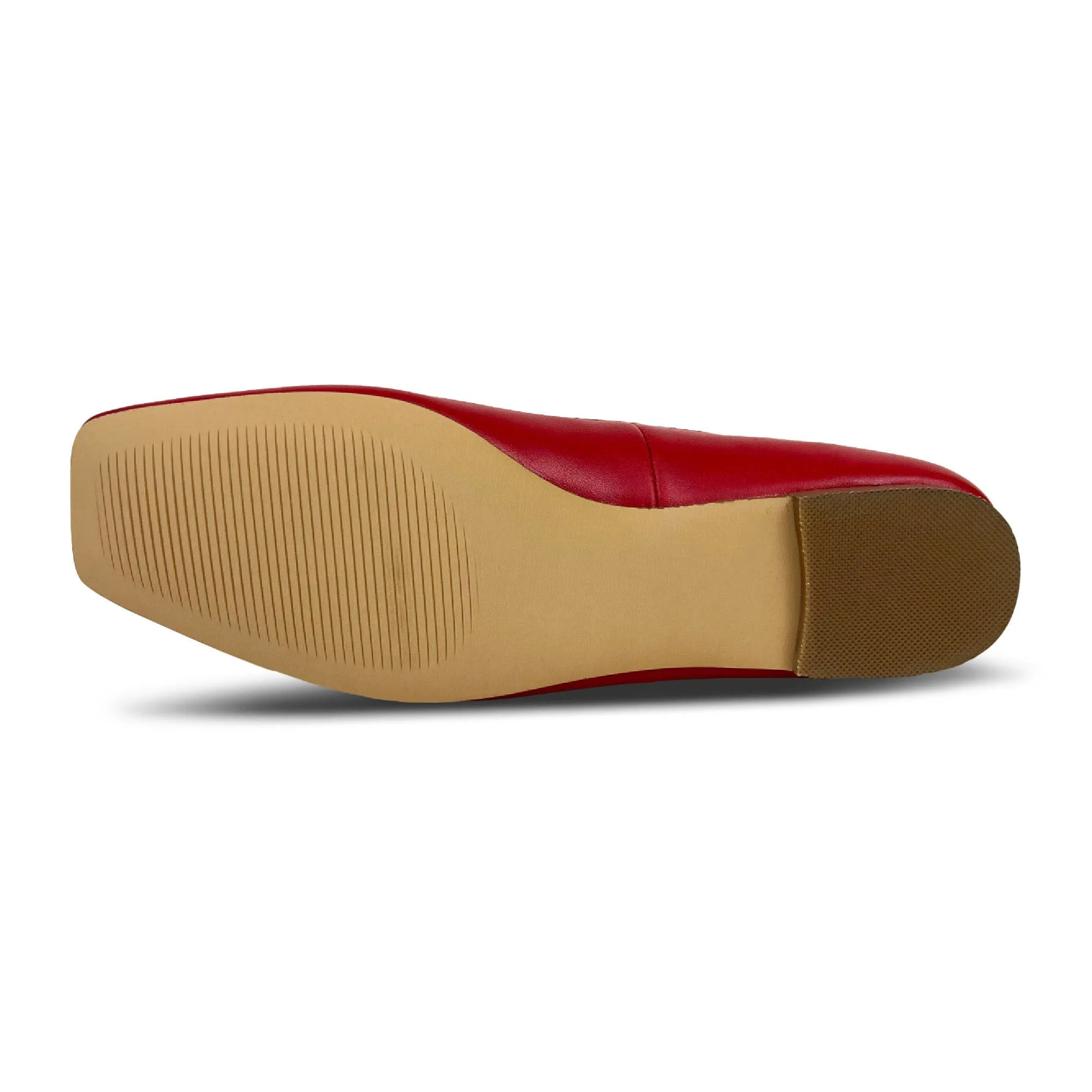 Cara Ballet Flat in Red Leather