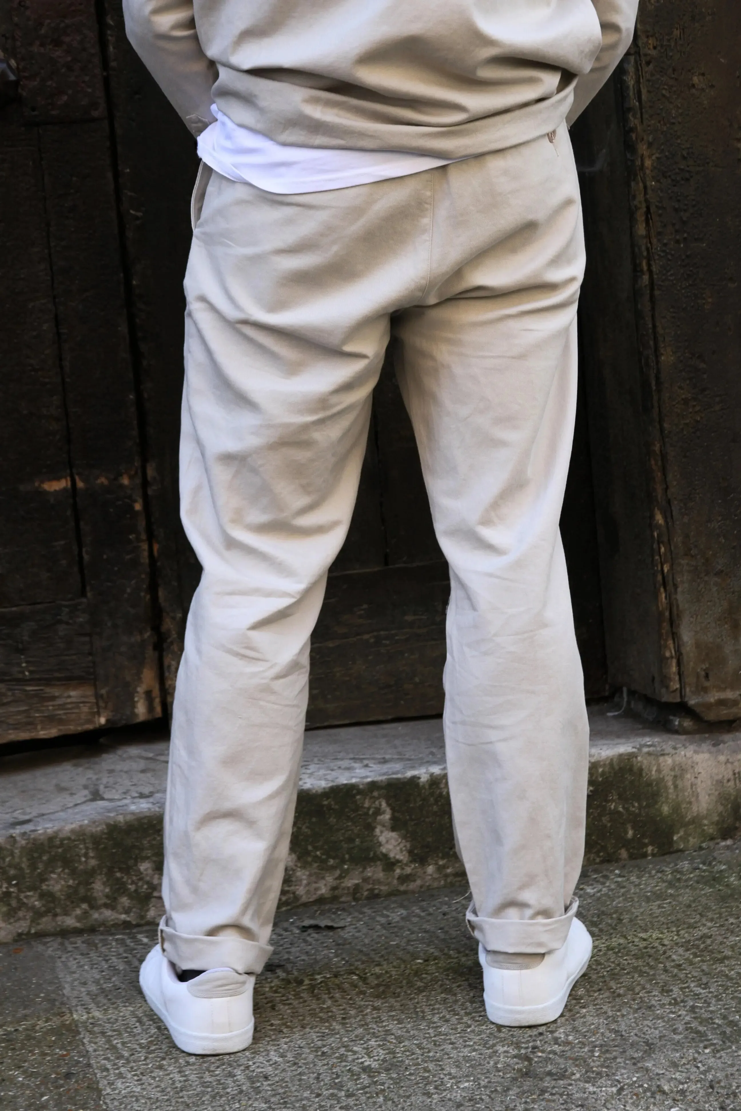 Carbis Cotton Linen Trouser - Stone