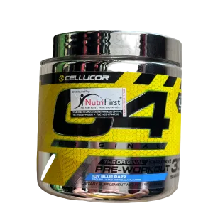 Cellucor C4 PRE-WORKOUT (195g) 30 Servings Icy Blue Razz EXP Mar 2027