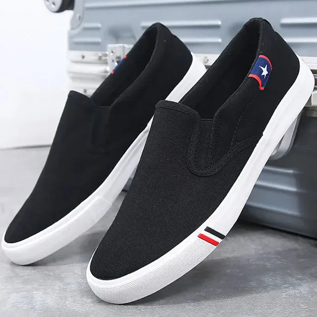 Classic Letter Printed Slip-On Sneakers