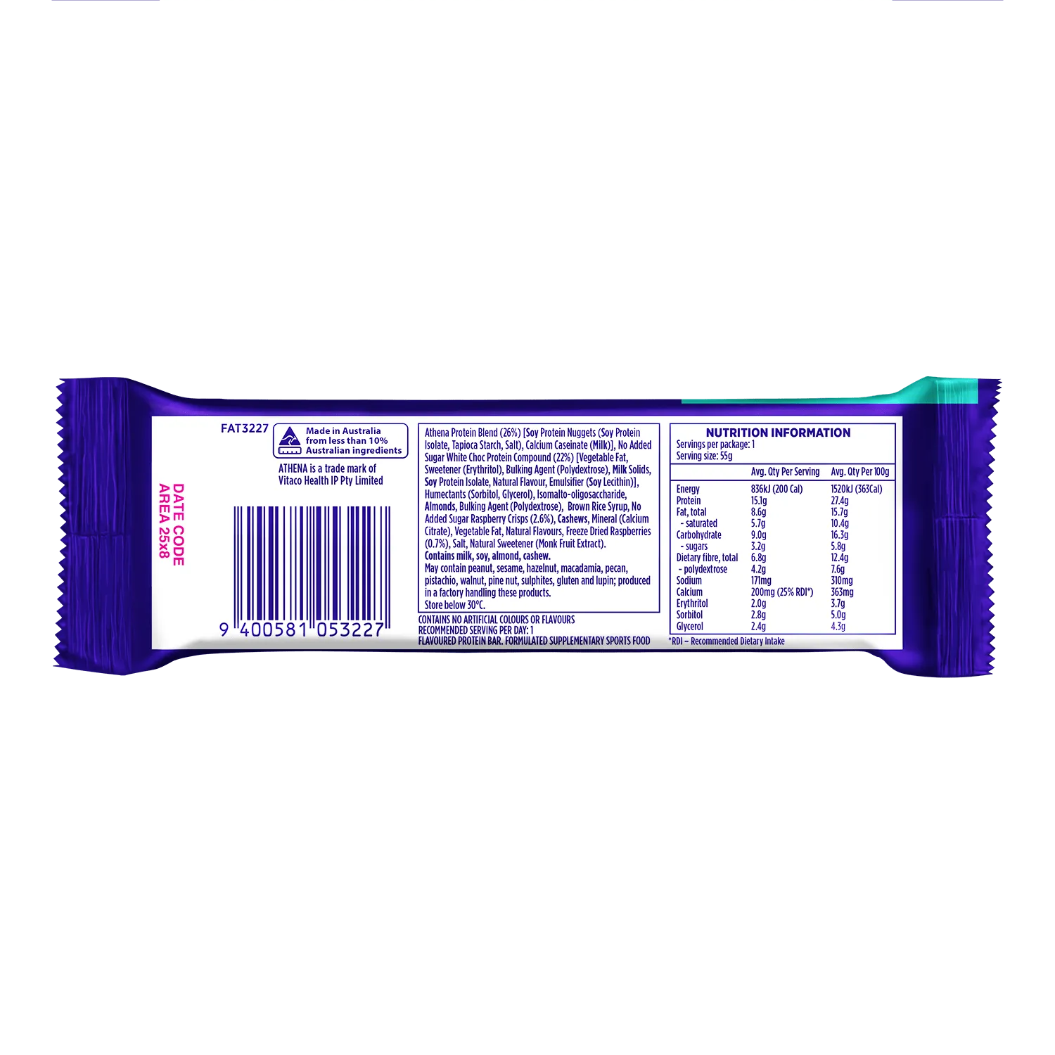 Crisp Protein   Calcium (Box of 12 Bars)