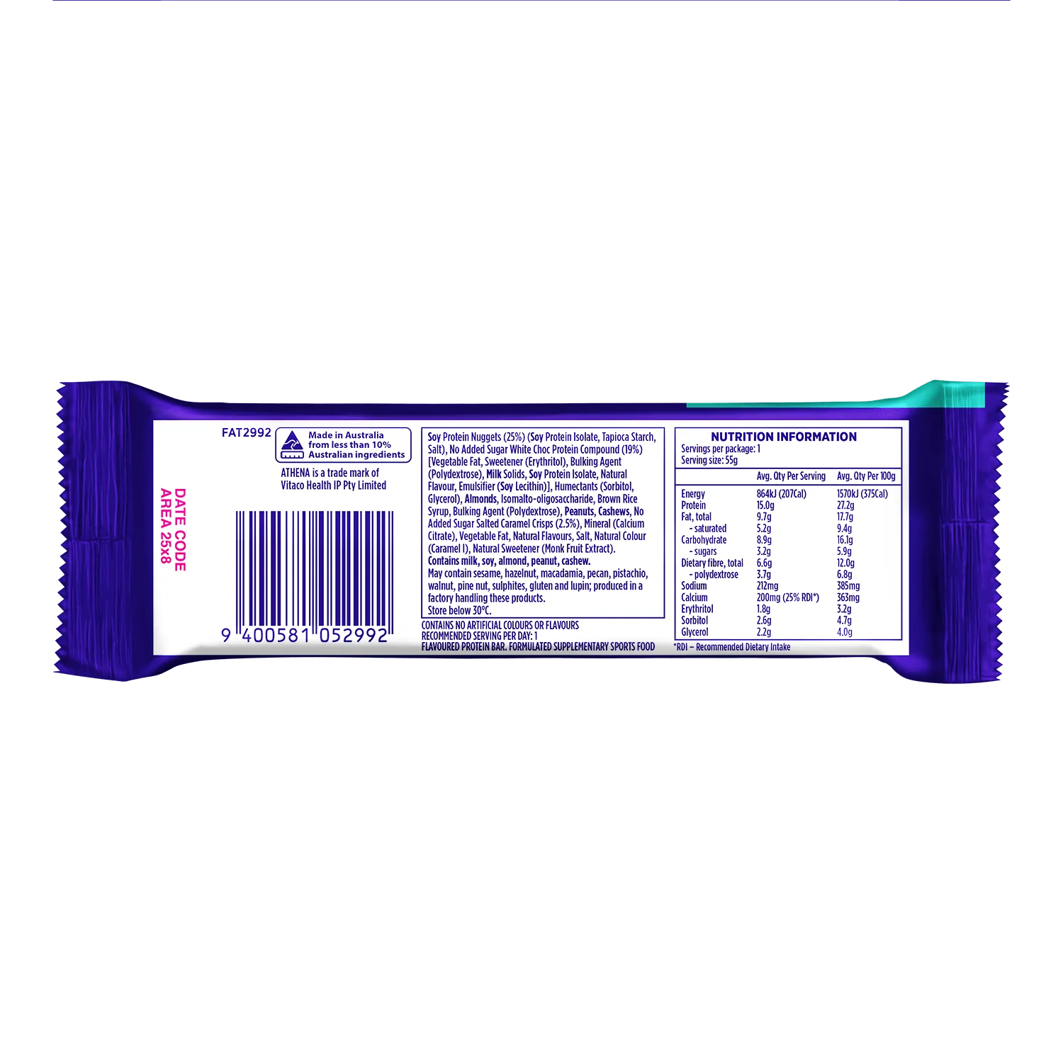 Crisp Protein   Calcium (Box of 12 Bars)