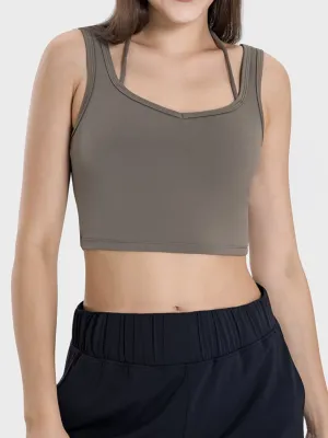 Crisscross Square Neck Active Tank