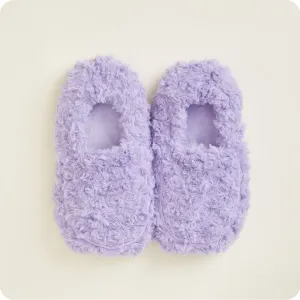 Curly Purple Warmies Slippers