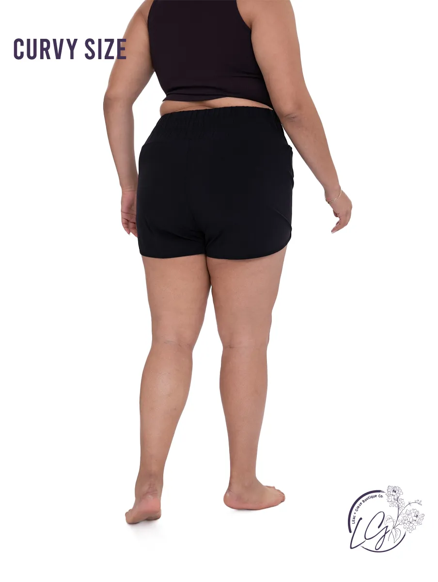 Curvy Move Well High-waist Athleisure Shorts