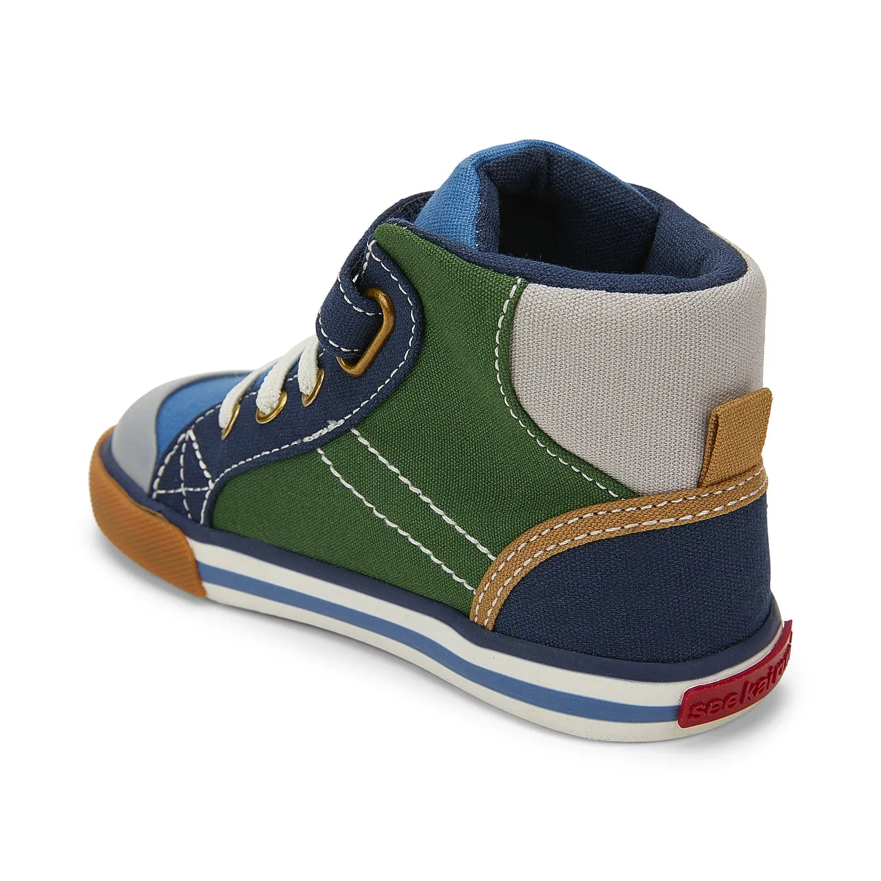 Dane Hi-Top Canvas Sneaker - Green/Blue