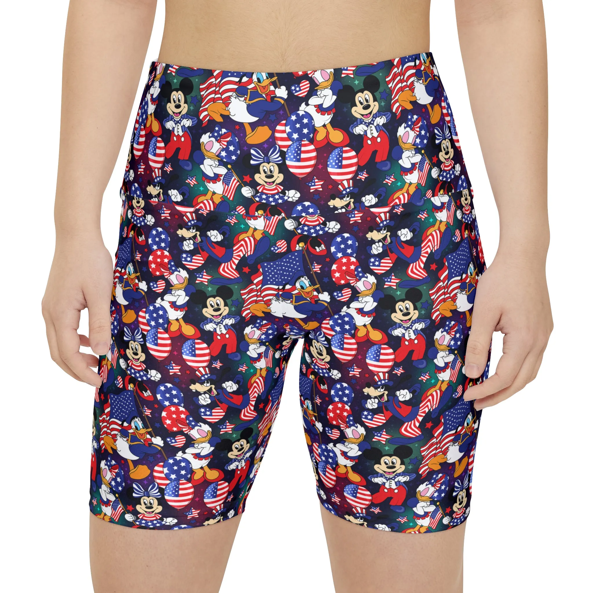 Disney America Women's Athletic Workout Shorts