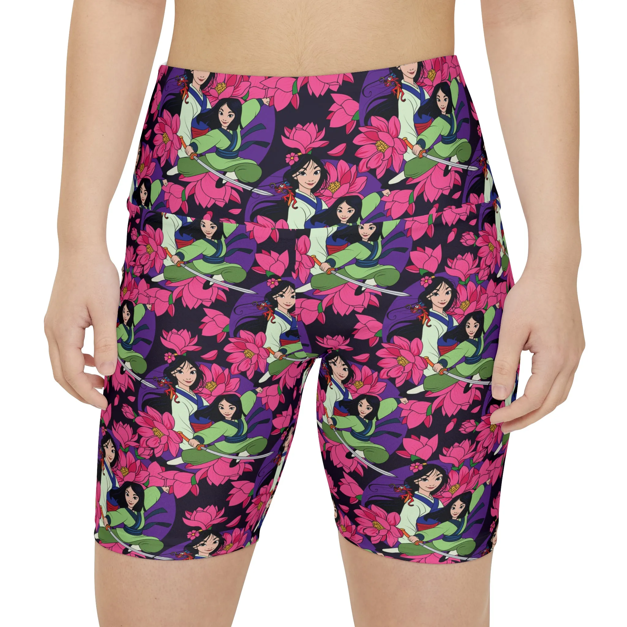 Disney Mulan Blooming Flowers Women's Athletic Workout Shorts