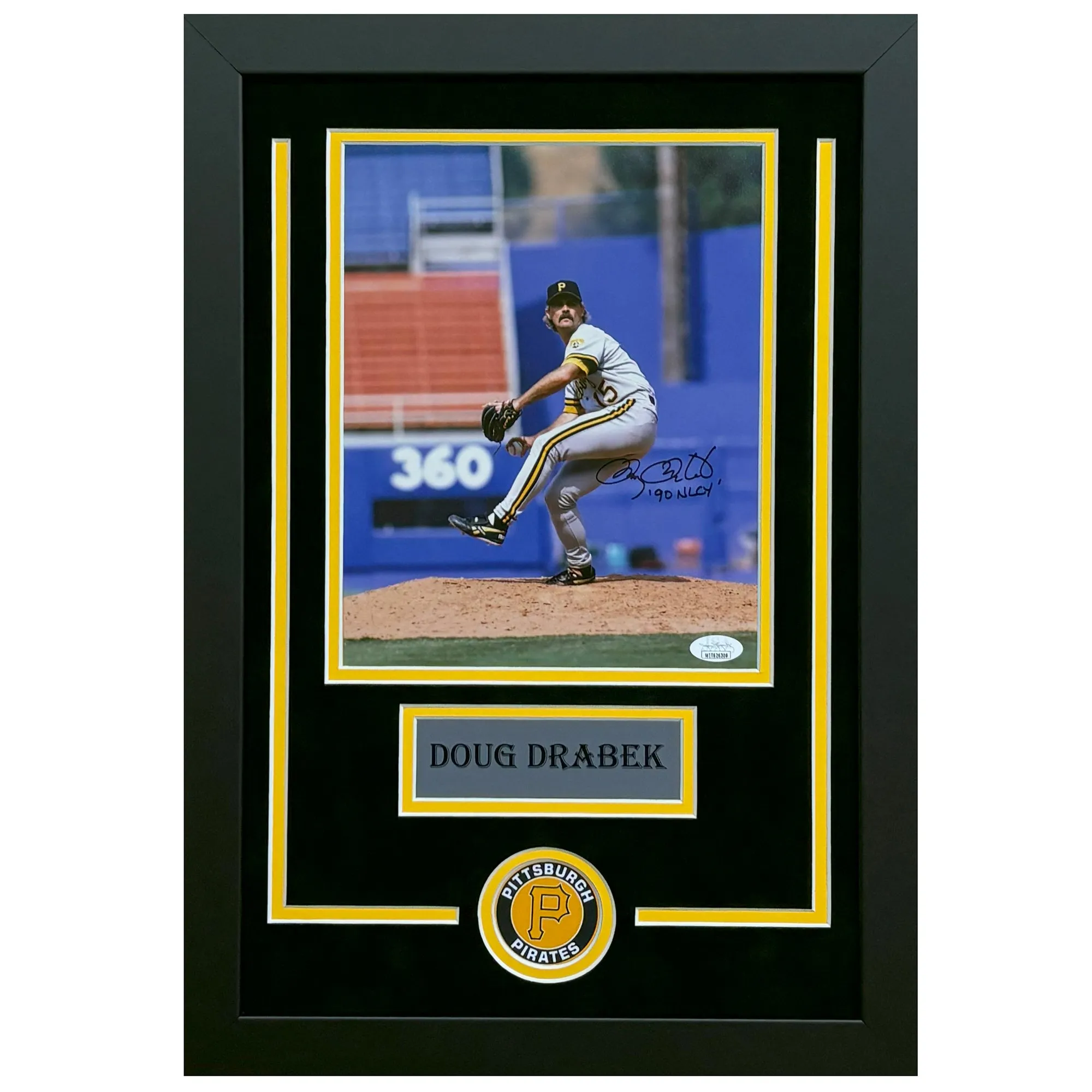 Doug Drabek Hand Signed & Framed Pittsburgh Pirates 8x10 Photo (JSA)