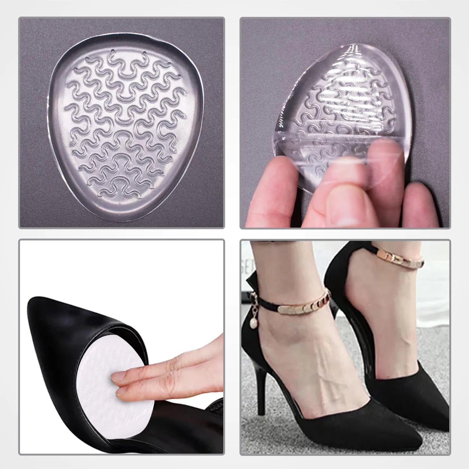 Dr Foot Ball of Foot Cushions for High Heels | For Reduce ForeFoot Pain & Support | All Day Ultra Comfort | For Women |1 Pair