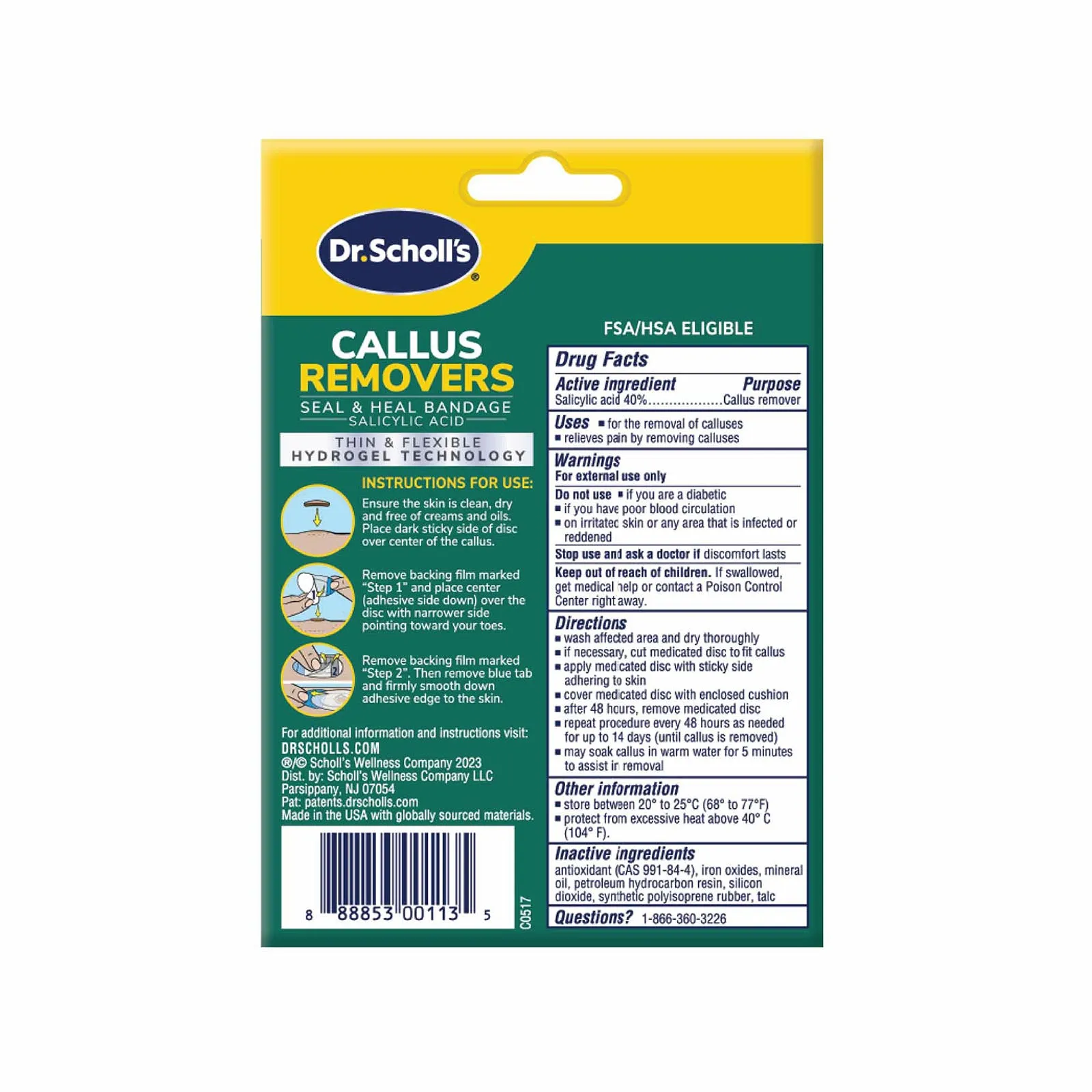 Dr.Scholl Callus Removers Seal & Heal Bandage with Hydrogel Technology