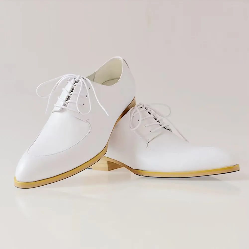 Embossed Elegance Pointed Toe Derby Dress Shoes