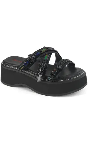 EMILY-07 Black Slide Sandals (AU Stock)