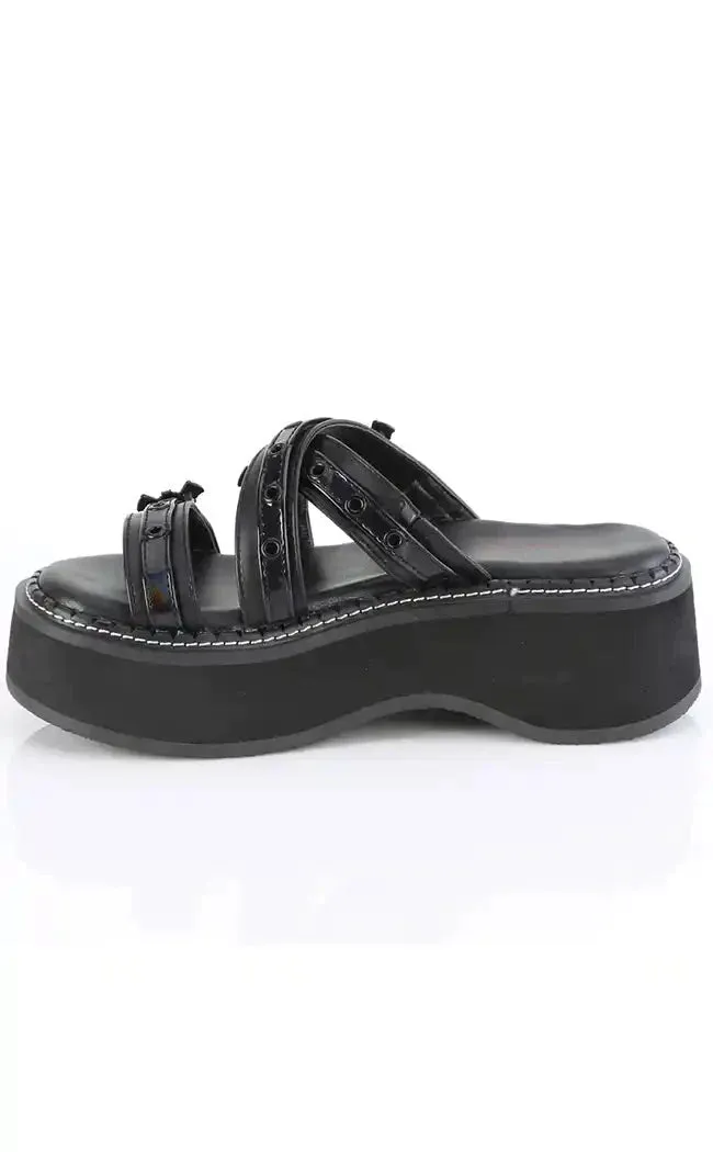 EMILY-07 Black Slide Sandals (AU Stock)