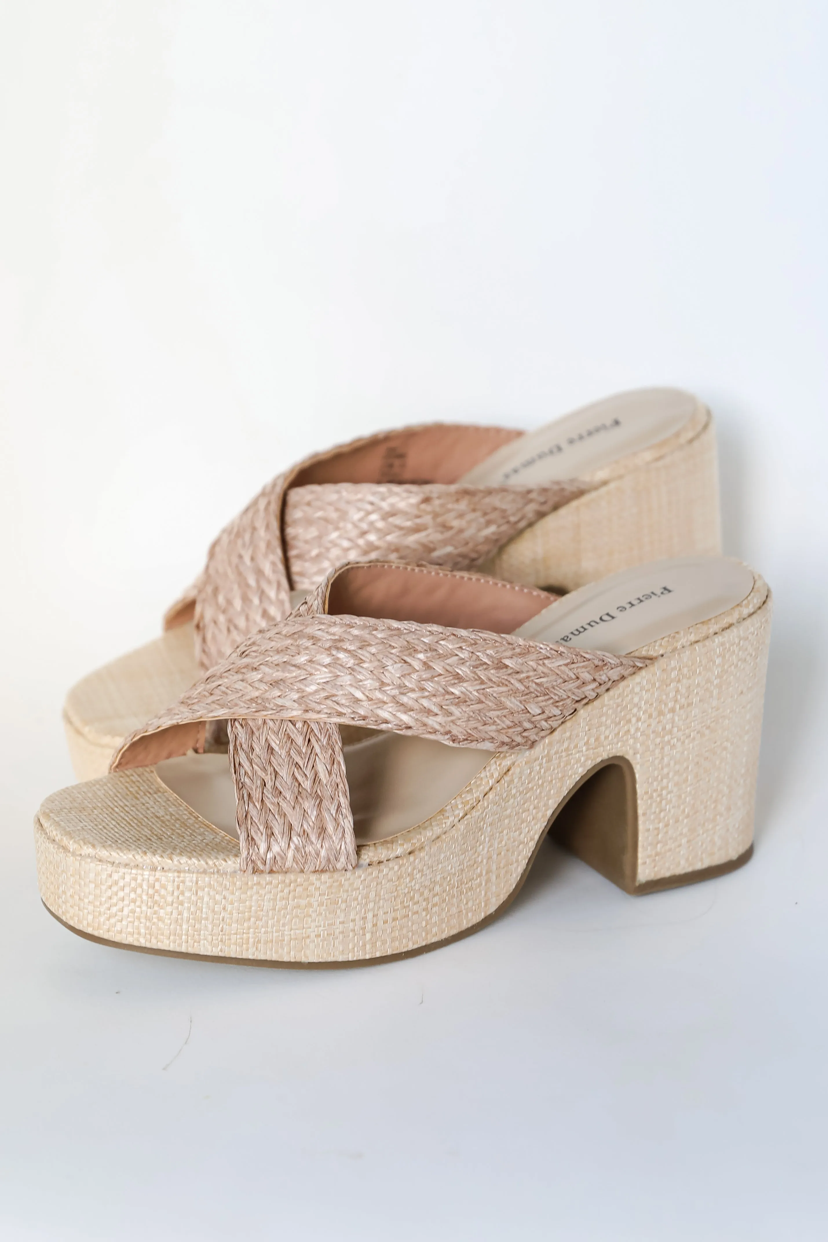 FINAL SALE - On The Boardwalk Tan Platform Heels