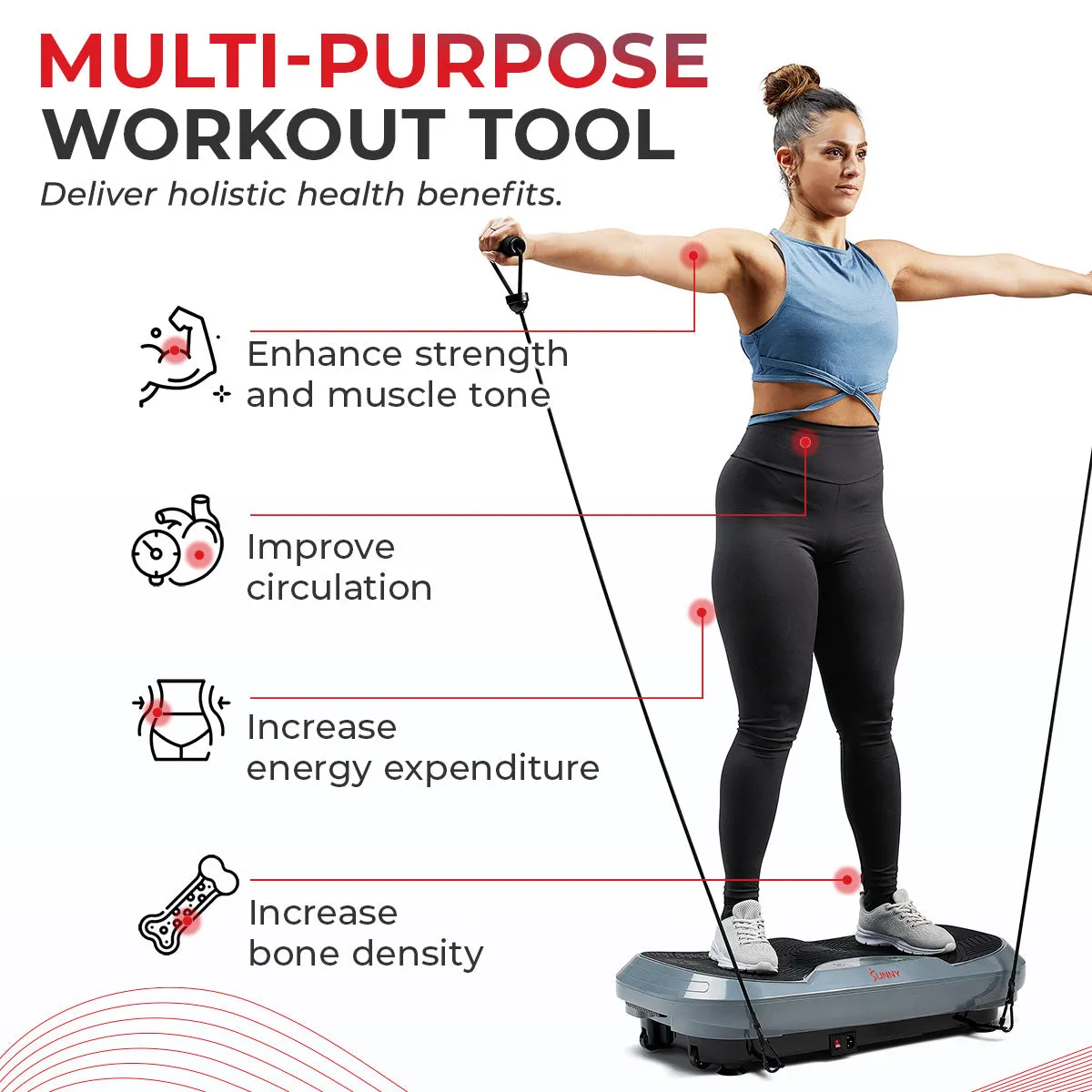 Fitboard 3D Vibration Platform With Resistance Band