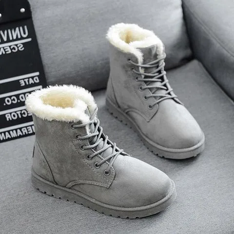 Flat-heel Student Short Lace-up Martin Boots Women Boots