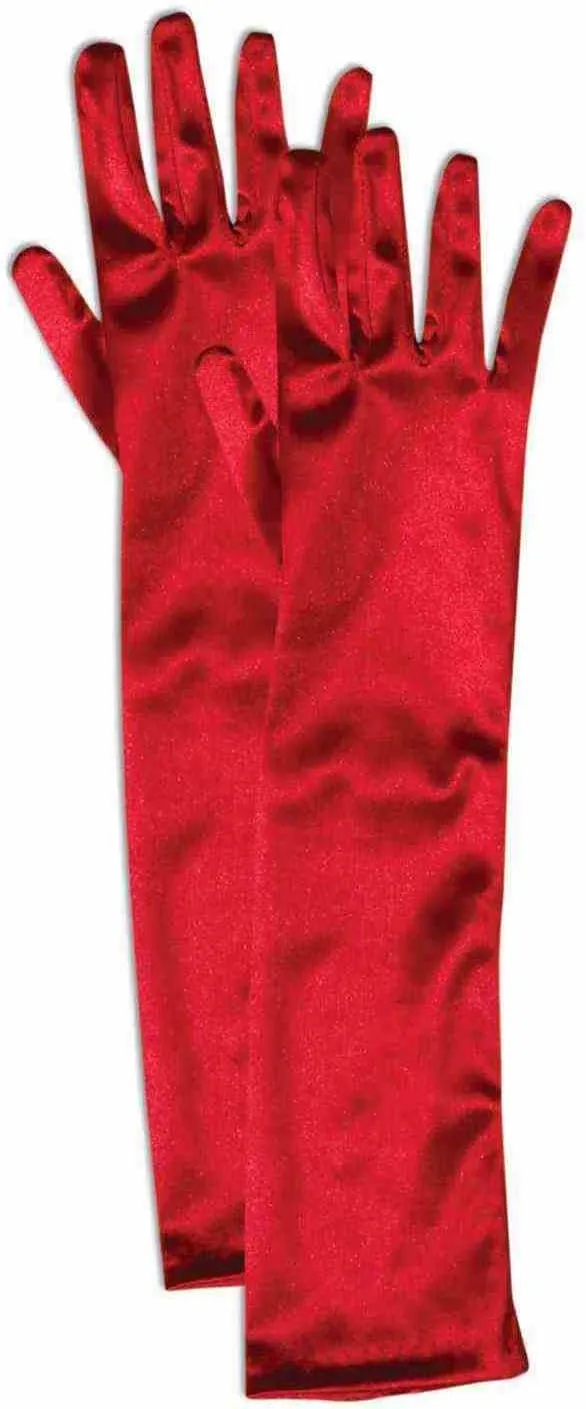 Forum Novelties Red Opera Satin Child Gloves