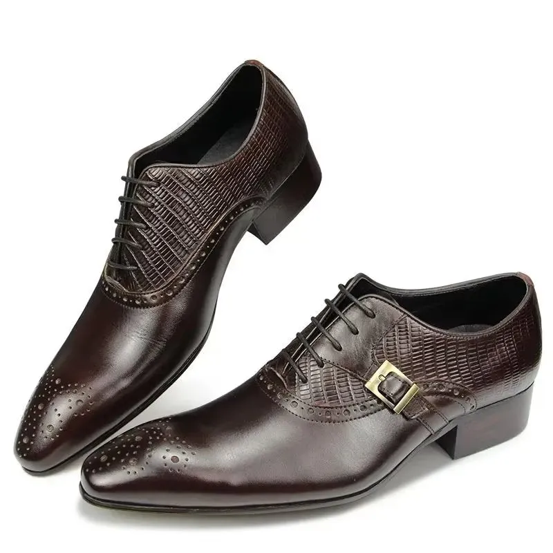 Genuine Leather Elegant LuxeLeather Wedding Brogue Shoes