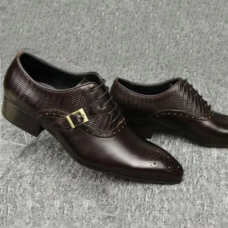 Genuine Leather Elegant LuxeLeather Wedding Brogue Shoes