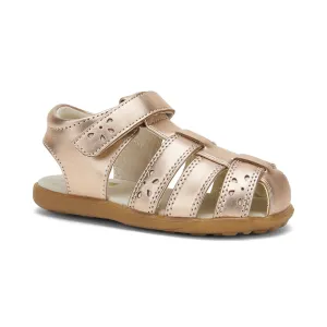 Gloria IV Kid's Leather Sandal - Rose Gold