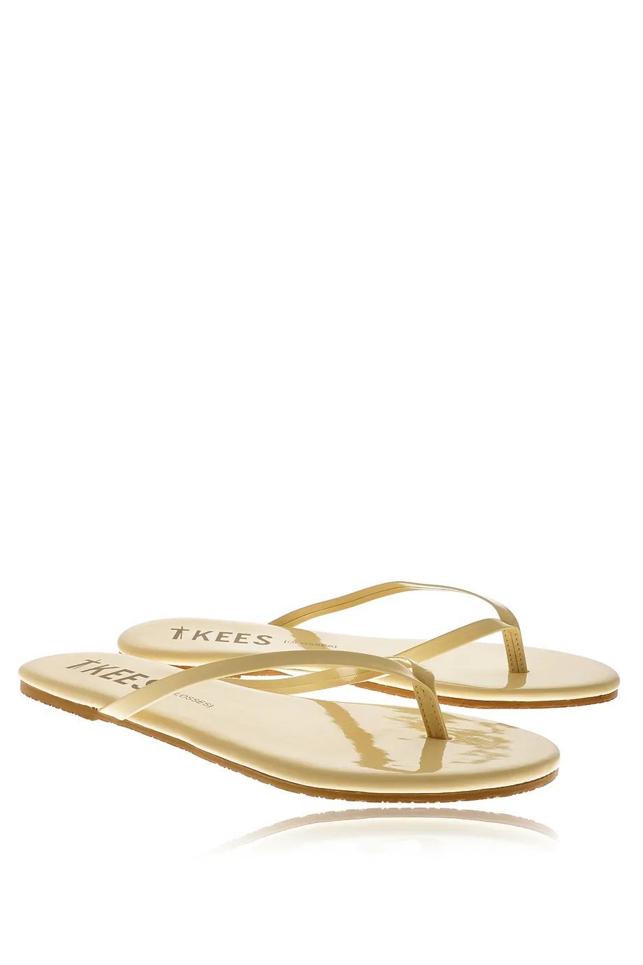 GLOSSES MARSHMALLOW Patent Leather Thong Sandals