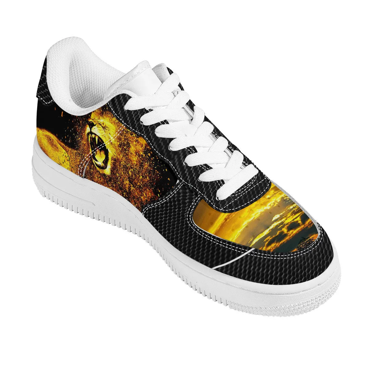 Gold Lion Low Top Unisex Sneaker | Low Top Customized | Shoe Zero