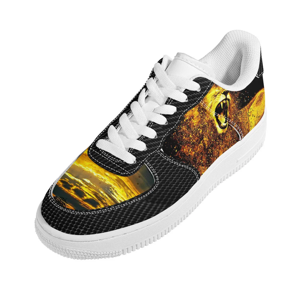 Gold Lion Low Top Unisex Sneaker | Low Top Customized | Shoe Zero