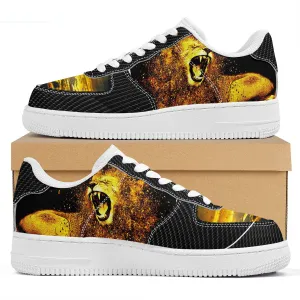 Gold Lion Low Top Unisex Sneaker | Low Top Customized | Shoe Zero